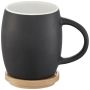 Ceramic mug with wooden lid 