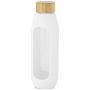 Garrafa de vidro borossilicato de 600 ml com pega de silicone 