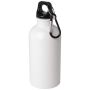400 ml RCS certified single wall stainless steel water bottle with carabiner 