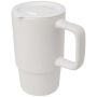 450 ml ceramic mug with plastic lid 