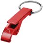 Bottle and can opener with RCS recycled aluminium keyring 