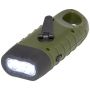 Solar dynamo torch with recycled plastic carabiner 