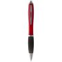 Coloured barrel pen with black grip 