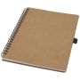 A5 ring binder notebook in recycled cardboard with stone paper 