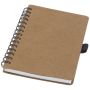 A6 ring binder notebook in recycled cardboard with stone paper 