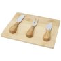 Bamboo cheese board and utensils 