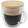 250 ml glass cup with bamboo lid 