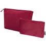 Set of GRS recycled velvet toiletry bags 