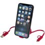 'Alasia' 5-in-1 retractable 100 cm data synchronisation and 45 W fast charging cable, made from recycled plastic and aluminium