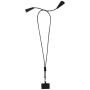 Recycled plastic lanyard for smartphone with 100W fast charging and data sync cable, 5-in-1, integrated 
