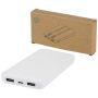 10,000 mAh and 10 W recycled plastic power bank with 2 integrated cables 