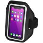 Reflective armband for smartphone with transparent case 