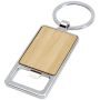 Bamboo keyring with bottle opener 