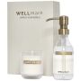 250ml hand soap dispenser and 150g scented candle set 