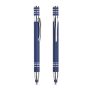 Chromed Aluminium Ballpoint Pen, with Rubber Finish, Touch