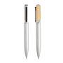 Bamtwist Metal Ballpoint Pen with Bamboo Details