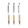 'Ballpoint Pen in recycled aluminium, bamboo grip'