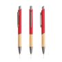 'Ballpoint Pen in recycled aluminium, bamboo grip'