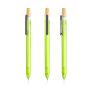 OPC Translucid Ballpoint Pen in Ocean Recycled PC, Translucent, Bamboo Detail