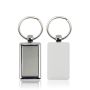 Rectangular plastic and metal keyring