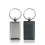 Rectangular plastic and metal keyring