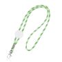 Tubular terylene lanyard with adjuster and carabiner