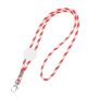 Tubular terylene lanyard with adjuster and carabiner
