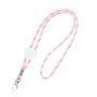Tubular terylene lanyard with adjuster and carabiner
