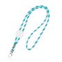 Tubular terylene lanyard with adjuster and carabiner