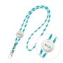 Tubular terylene lanyard with adjuster and carabiner