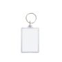 CR-OP Keyring CR-OP rectangular with easy opening, acrylic