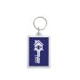 CR-OP Keyring CR-OP rectangular with easy opening, acrylic