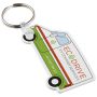Recycled keyring in the shape of a 