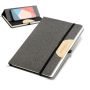 Holderbook A5 Linen Notepad, with bamboo mobile phone stand detail