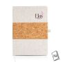BigBang A5 Notepad with Cork and Linen Cover, 128 Sheets