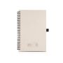 Milknote A5 ring-bound notepad made from recycled milk carton board