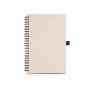 Milknote A5 ring-bound notepad made from recycled milk carton board