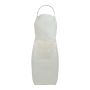 Apraw Apron in raw cotton fabric with pocket, 100% cotton