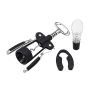 Finwine Stainless Steel Wine Set, with Corkscrew, Foil Cutter, Decanter and Capsule Cutter