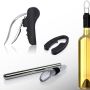 Starwine Stainless Steel Wine Set, with Corkscrew, Wine Cooler and Foil Cutter