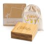 Bamcott Set of 4 Bamboo Coasters with Cotton Pouch