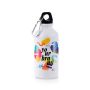 Ollaf Aluminium Bottle, 400 ml for sublimation with carabiner