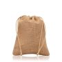 Small jute bag with ties