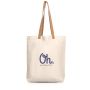 Peachy Cotton Bag with PU Handles