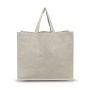 Shopper recycled cotton bag with interior lamination.