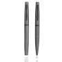 Mety Set of Ballpoint and Rollerball Pens in Metal, Gift Box
