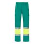 VL ATHENA Two-tone twill trousers (210g/m²), lined, multi-pocket, in cotton (20%) and polyester (80%)