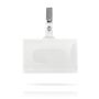 Rigid PVC ID holder with spring