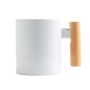 Mugoo Ceramic Mug for Sublimation with Wooden Handle