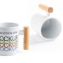 Mugoo Ceramic Mug for Sublimation with Wooden Handle